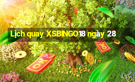 Lịch quay XSBINGO18 ngày 28