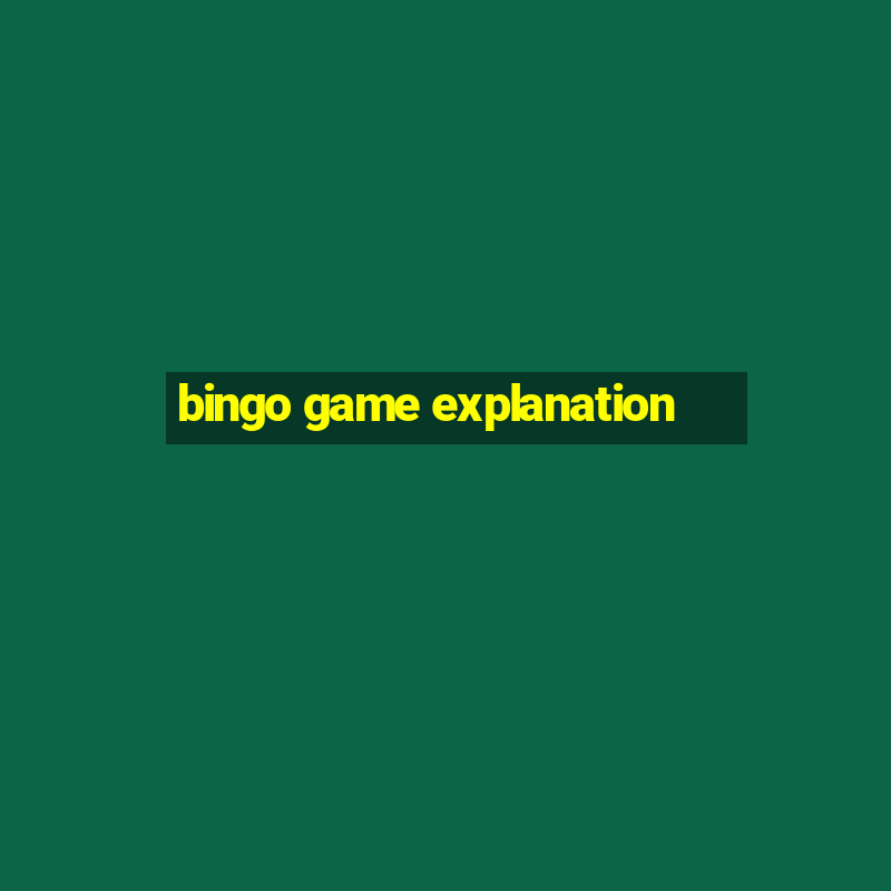 bingo game explanation