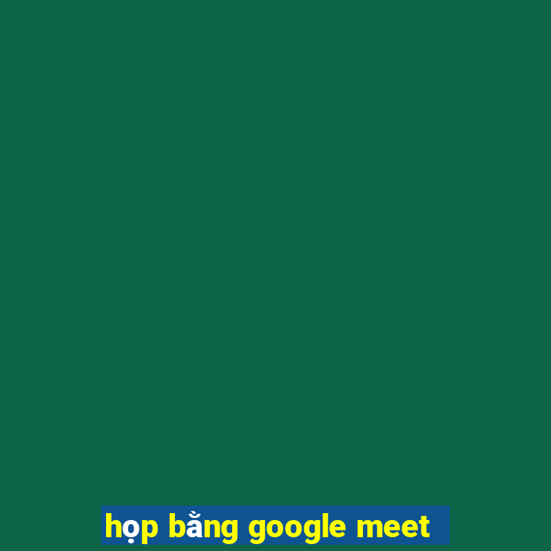 họp bằng google meet