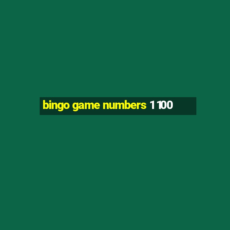 bingo game numbers 1 100